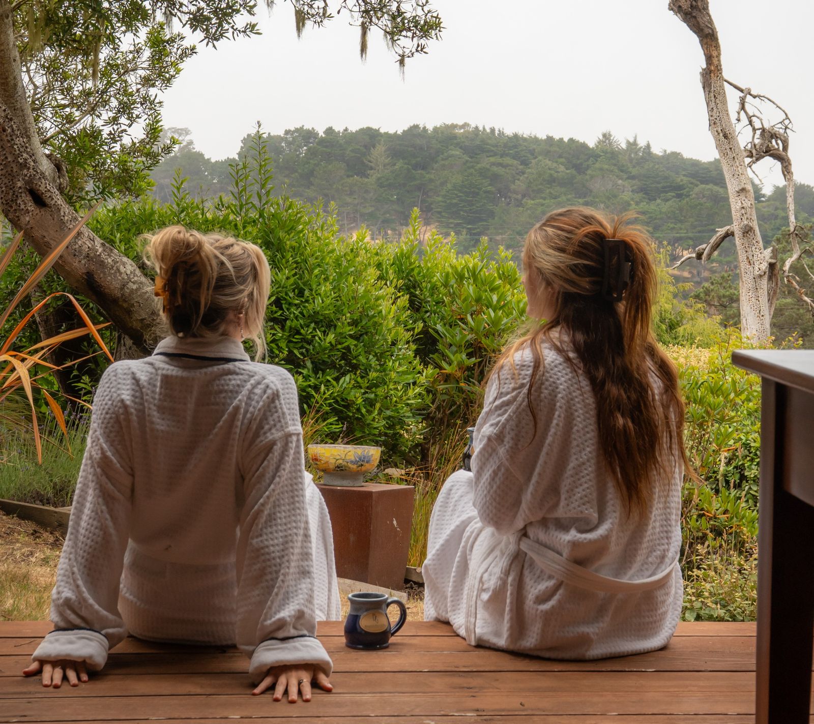 Two women sitting