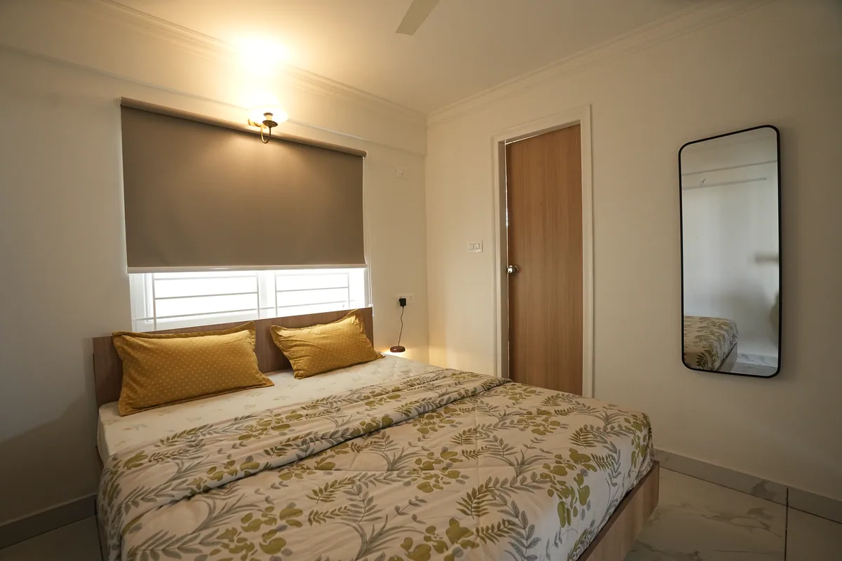 Queen Room at HomeSlice Sarjapur – Balcony Rooms