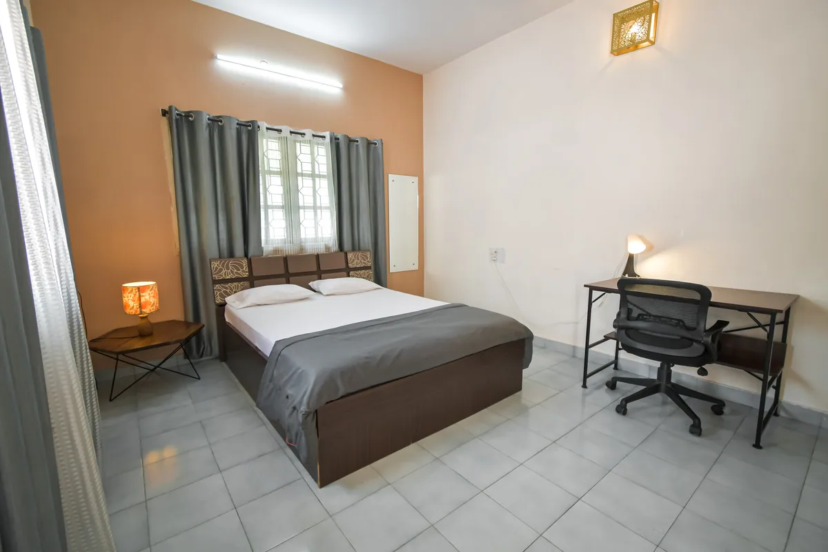 Independent Room with Terrace (AC) at Nazaara – Homestay in BTM Layout, photograph 1 of 5